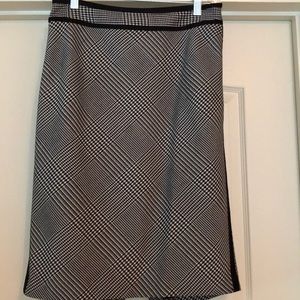 White House Black Market black and white skirt.